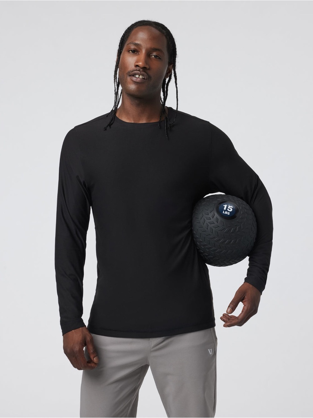 Vuori Long Sleeve Strato Tech Tee Black Men’s Medium Performance Shirt